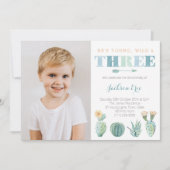 Young Wild and THREE Cacti第3バースデーボーイ 招待状 (正面)