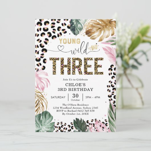 Young Wild and Three Leopard Girl 3rd Birthday 招待状 (スタンド正面)