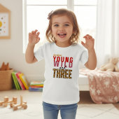 Young Wild and Three Tiger Tropical Birthday トドラーTシャツ