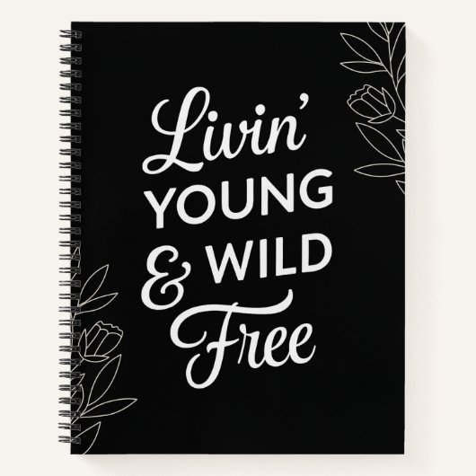 Young, Wild, & Free Yin-Yang Notebook ノートブック (正面)