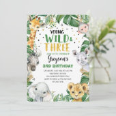 Young Wild & Threeフローラボーイジャングルの誕生日3 招待状 (スタンド正面)