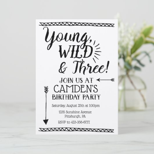 Young, Wild & Three誕生日 招待状 (スタンド正面)