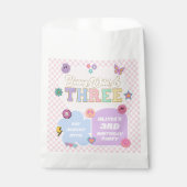 Young Wild & Three 名門私立校風の Patch 3rd Birthdayパーティー フェイバーバッグ (正面)