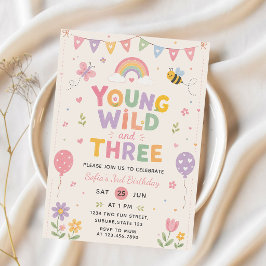 Young+Wild+Three 誕生日招待状 招待状