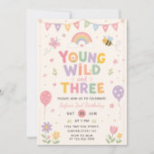 Young+Wild+Three 誕生日招待状 招待状 (正面)