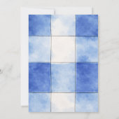 Young Wild & Three Blue Retro Boy 3rd Birthday  招待状 (裏面)