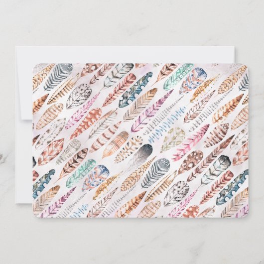 Young, Wild & Three Bohoフォト誕生日招待状 招待状 (裏面)