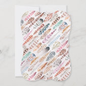 Young, Wild & Three Boho誕生日招待状 招待状 (裏面)