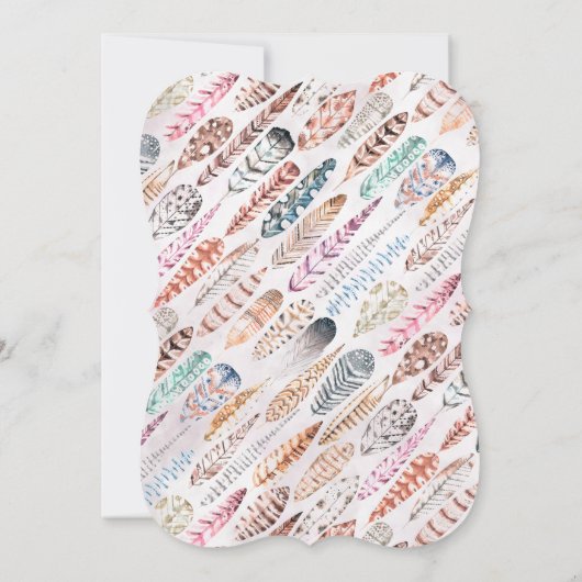 Young, Wild & Three Boho誕生日招待状 招待状 (裏面)