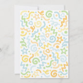 Young Wild & Three Confetti Balloon 3rd Birthday  招待状 (裏面)