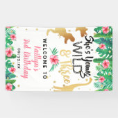 Young Wild & Three Dinosale Girls 3歳の誕生日 横断幕 (横)