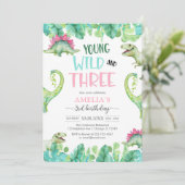 Young WIld & Three Dinosaur 3rd Birthday 招待状 (スタンド正面)