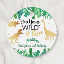 Young Wild & Three Dinosaur Boys 3rd Birthday フェイバータグ