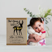 Young Wild & Three Girls写真第3期実在 箔招待状 (立ち正面)