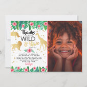 Young Wild & Three Girls第3誕生日写真 サンキューカード (正面)