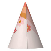 Young wild & Three Groovy daisy 3rd Birthday Party パーティーハット (裏面)