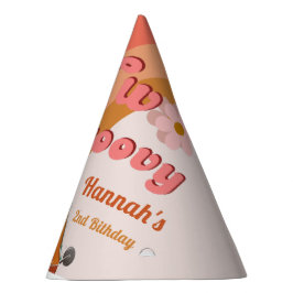 Young wild & Three Groovy daisy 3rd Birthday Party パーティーハット