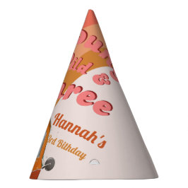 Young wild & Three Groovy daisy 3rd Birthday Party パーティーハット