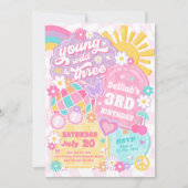 Young Wild & Three Groovy Rainbow誕生日パーティー 招待状 (正面)