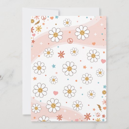 Young Wild & Three Groovy Rainbow 3rd Birthday 招待状 (裏面)