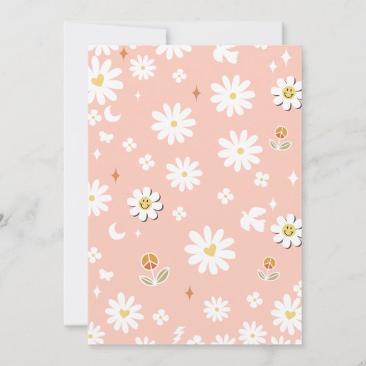 Young Wild & Three Groovy Rainbow 3rd Birthday 招待状 (裏面)