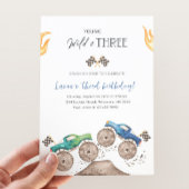 Young, Wild & Three Monster Truck 3rd Birthday 招待状