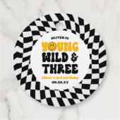 Young Wild & Three Retro Third 3rd Birthday Party フェイバータグ (裏面)
