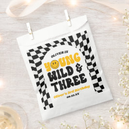 Young Wild & Three Retro Third 3rd Birthday Party フェイバーバッグ