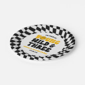 Young Wild & Three Retro Third 3rd Birthday Party ペーパープレート (アングル)