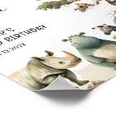 Young Wild Three Safariの第3誕生日ウェルカムサイン ポスター (角)