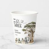 Young Wild Three Safariの第3誕生日ウェルカムサイン 紙コップ (正面)