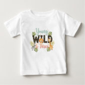 Young Wild & Three - Safari Birthday ベビーTシャツ (正面)