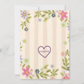 Young, Wild, & Three Wildflower, 3rd birthday  招待状 (裏面)