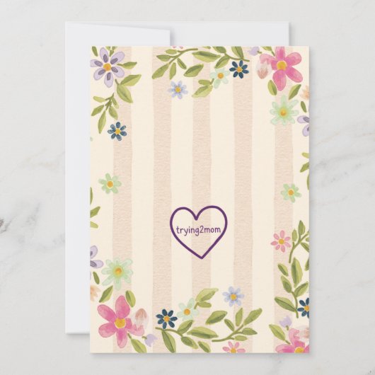 Young, Wild, & Three Wildflower, 3rd birthday 招待状 (裏面)