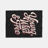 Young Wild Women Motivational Men Kids  フリースブランケット (正面(横))