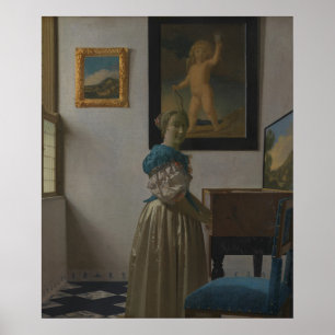 Young Woman at a Virginal — Vermeer ポスター