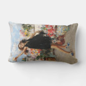 Young Woman Celebrating Victory (Vincenzo Irolli) ランバークッション (裏面)