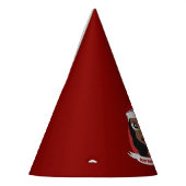 Young woman Christmas cartoon パーティーハット (左)