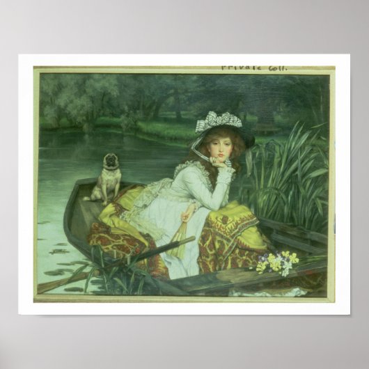 Young Woman in a Boat, or Reflections, c.1870 (油) ポスター (正面)