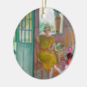 Young Woman in a Flowery Interior | Henri Lebasque セラミックオーナメント (左)