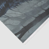 Young Woman In Red Gown With Black Wolf Guardian 薄葉紙 (詳細)