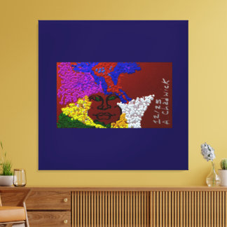 Young Woman in the Flower Mist キャンバスプリント