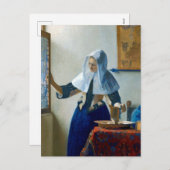 Young Woman with a Water Pitcher by Vermeer シーズンポストカード (正面/裏面)