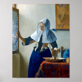 Young Woman with a Water Pitcher by Vermeer ポスター