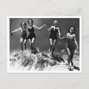 Young Women Sand Dune Photography 1935 ポストカード