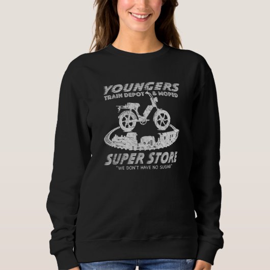 Youngers Train Depot & Moped Super Store スウェットシャツ (正面)