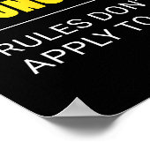 Youngest Child Rules Don't Apply To Me Funny Sibli ポスター (角)