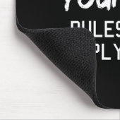 Youngest Child Shirt Rules Don't Apply To Me Sibli マウスパッド (コーナー)