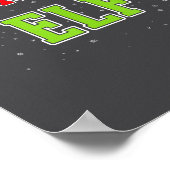 Youngest Elf Christmas Family Matching Group Xmas  ポスター (角)