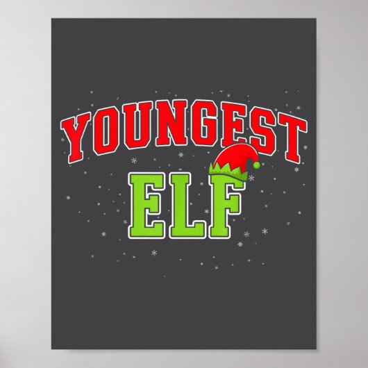 Youngest Elf Christmas Family Matching Group Xmas  ポスター (正面)